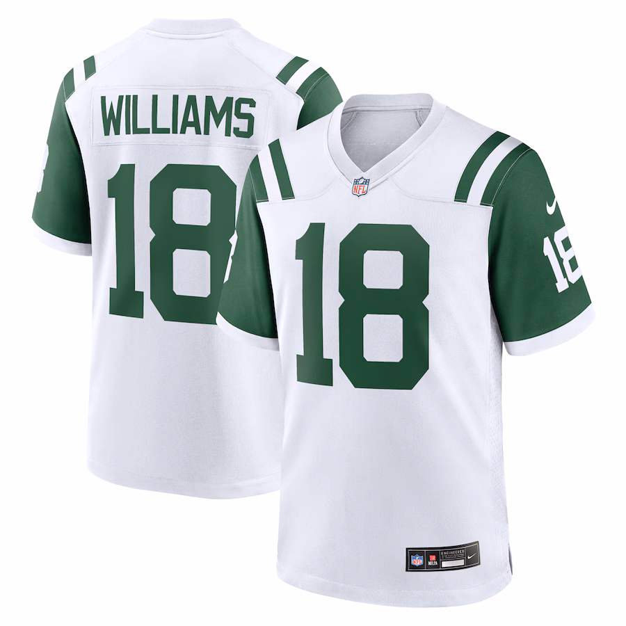 Men's New York Jets Mike Williams Nike White Classic Alternate Player Game Jersey - Jersey