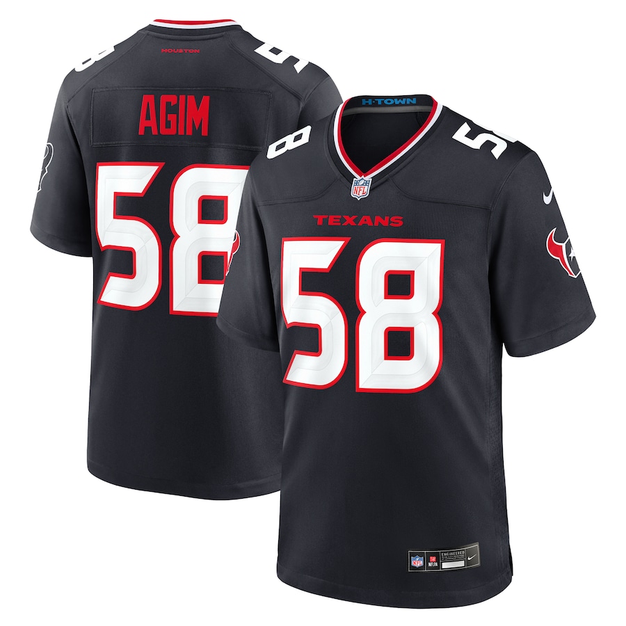 Men's Houston Texans McTelvin Agim Nike  Navy Team Game Jersey - Jersey