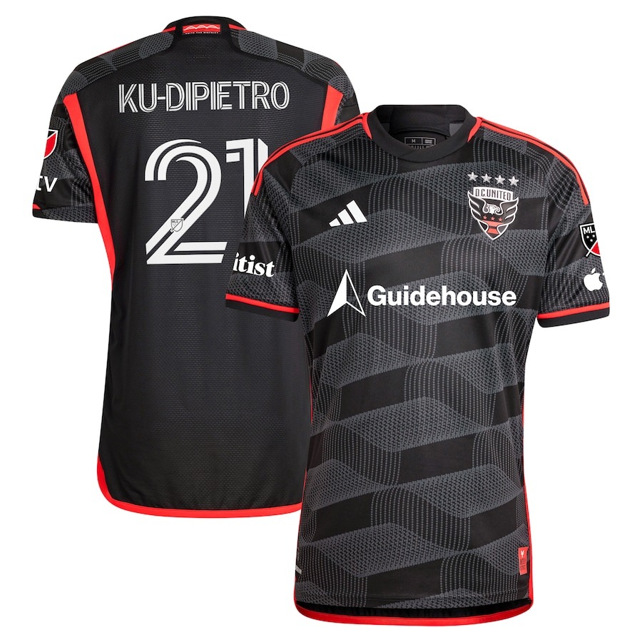 Men's D.C. United Theodore Ku-Dipietro adidas Black 2024 The Icon Kit Authentic Player Jersey - Jersey