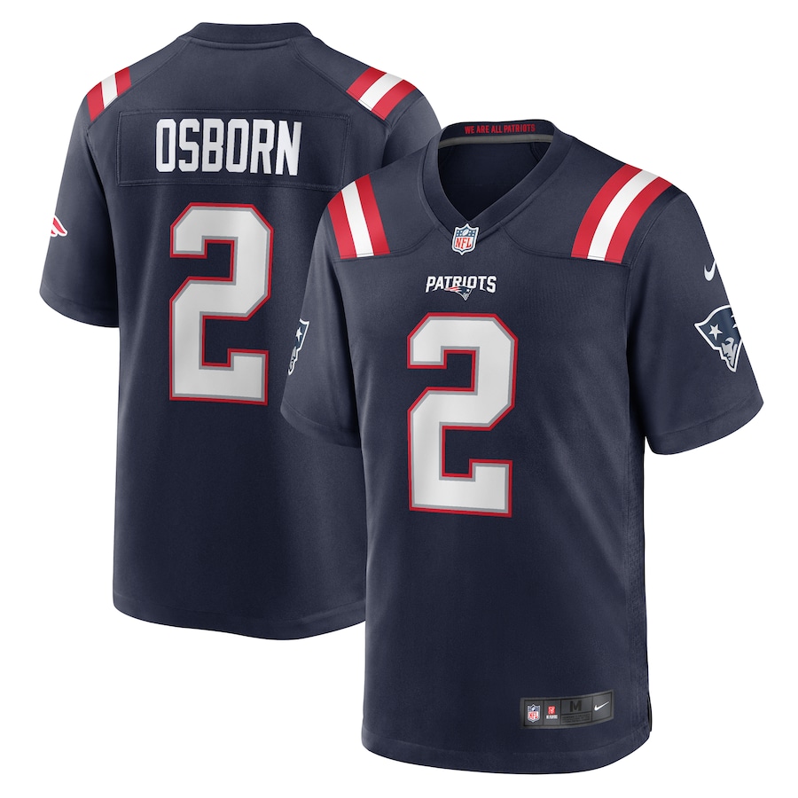 Men's New England Patriots K.J. Osborn Nike Navy Game Jersey - Jersey