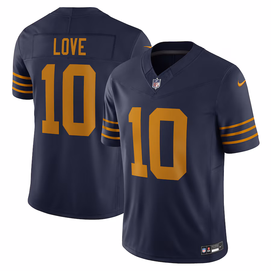 Men's Green Bay Packers Jordan Love Nike Navy The 1923 Classic Vapor F.U.S.E. Limited Jersey - Jersey