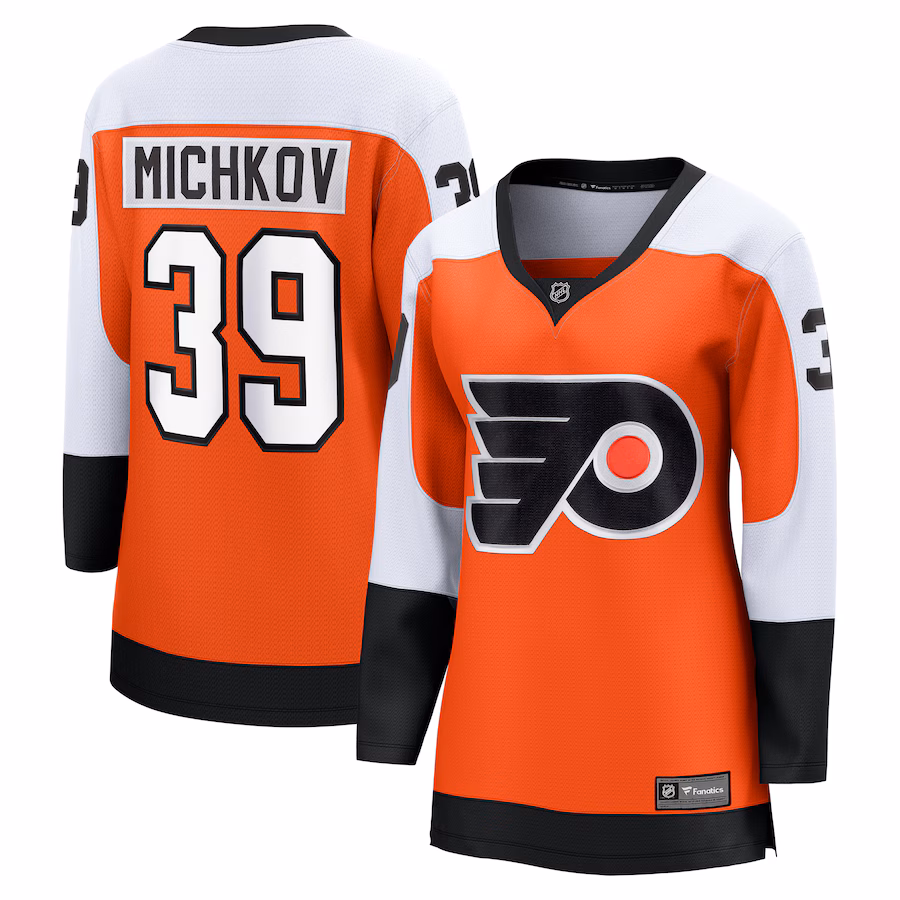 Women's Philadelphia Flyers Matvei Michkov Fanatics Orange Home Premier Breakaway Player Jersey - Jersey