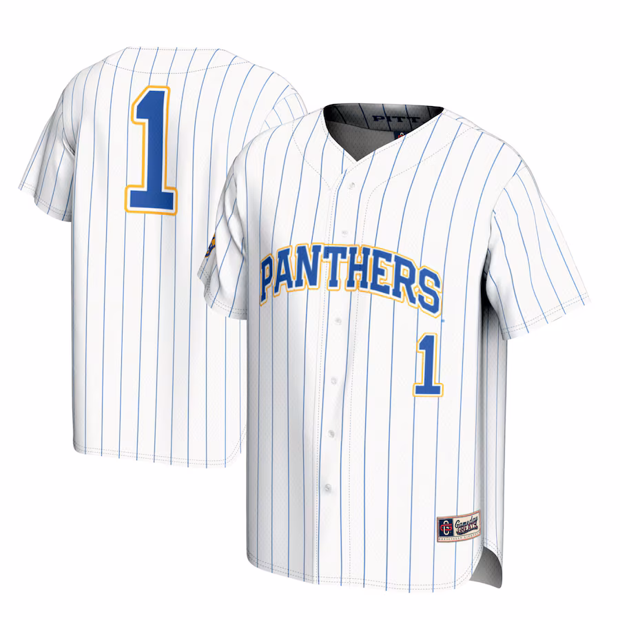 Men's GameDay Greats #1 White Pitt Panthers Lightweight Baseball Jersey - Jersey