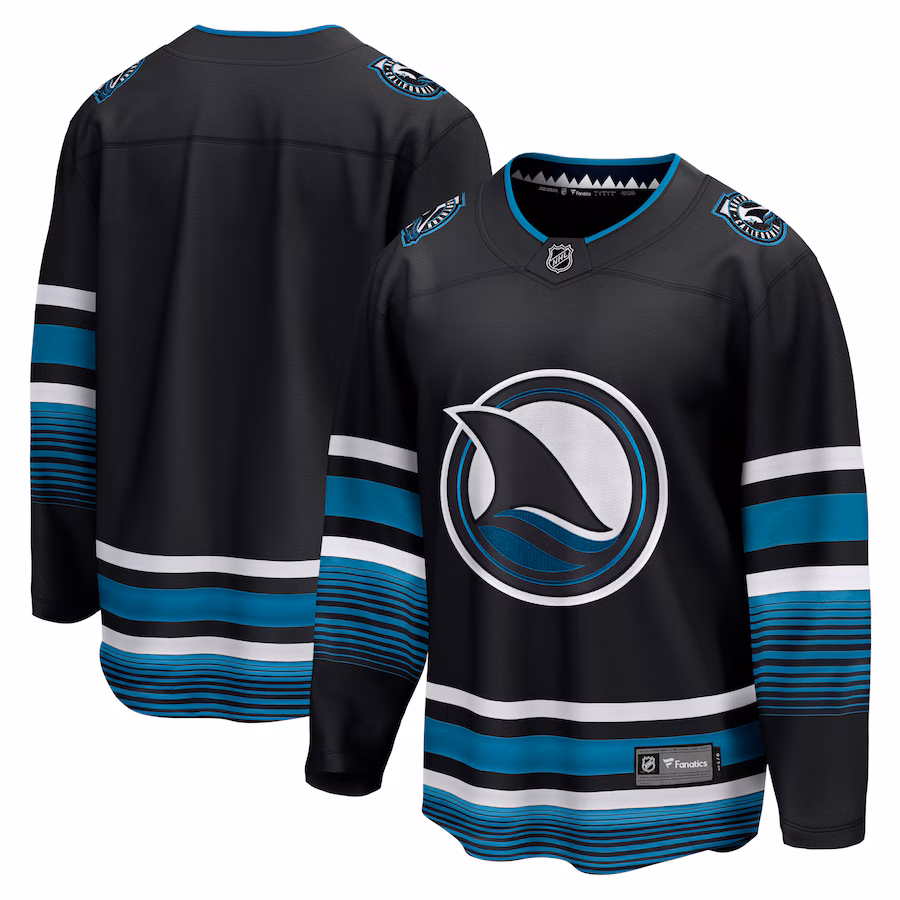 Men's San Jose Sharks Fanatics Black Alternate Premier Breakaway Jersey - Jersey