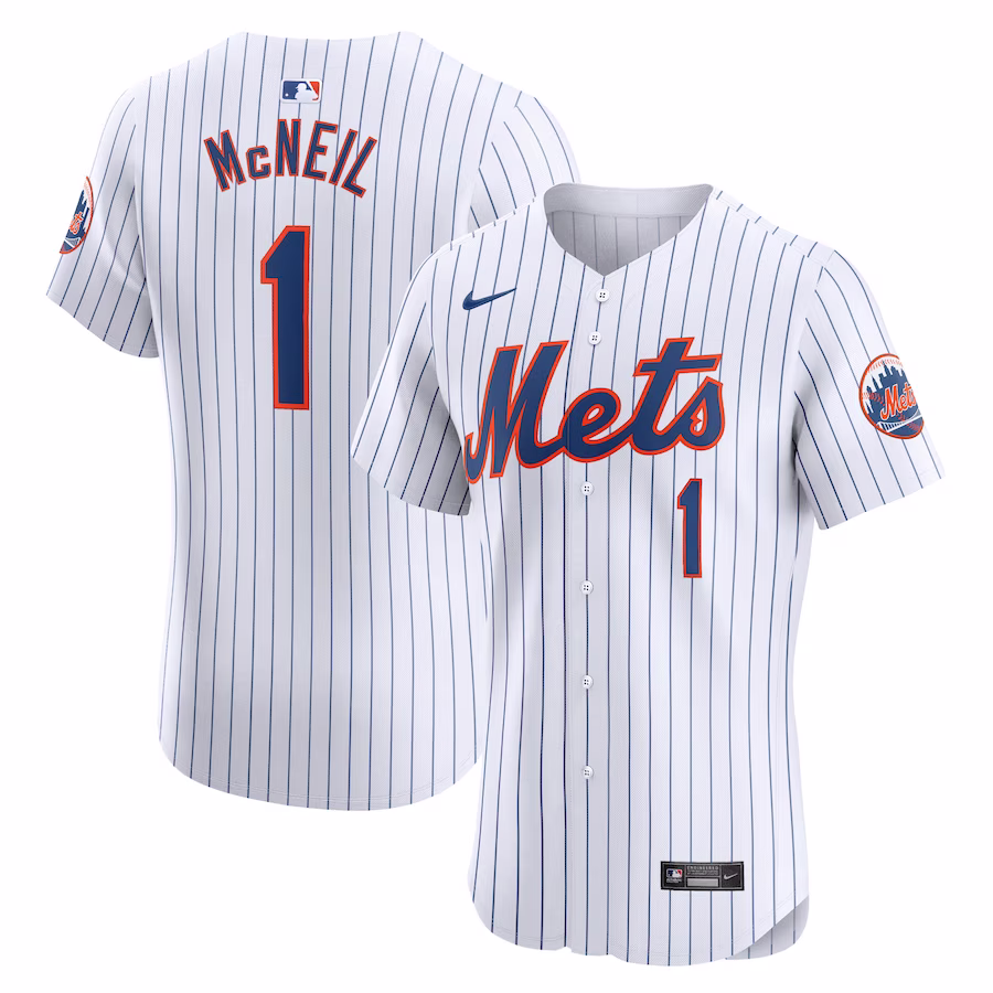 Men's New York Mets Jeff McNeil Nike White Home Elite Player Jersey - Jersey