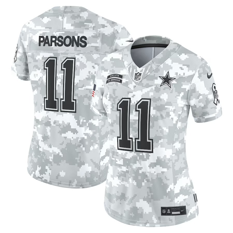 Women's Dallas Cowboys Micah Parsons Nike Arctic Camo 2024 Salute to Service Limited Jersey - Jersey