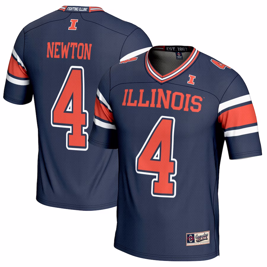 Jer'Zhan Newton Illinois Fighting Illini GameDay Greats NIL Player Football Jersey - Navy - Jersey