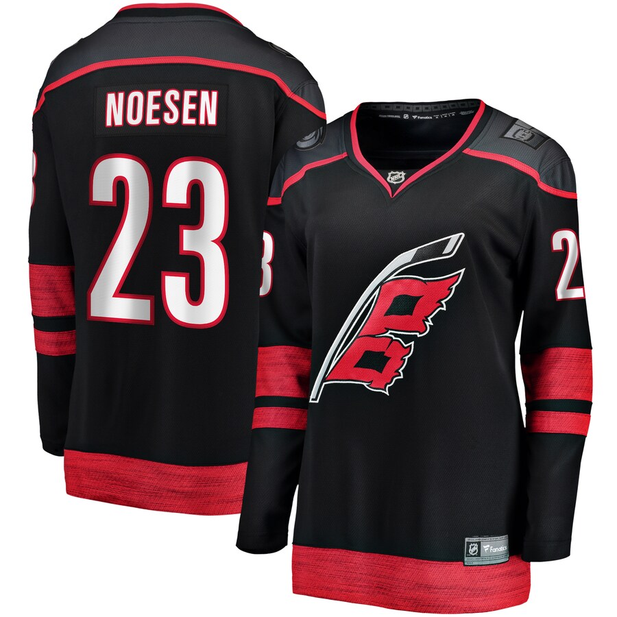 Women's Carolina Hurricanes Stefan Noesen Fanatics Branded Black Home Breakaway Player Jersey - Jersey