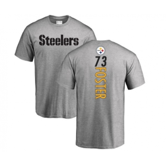 Football Pittsburgh Steelers #73 Ramon Foster Ash Backer T-Shirt - Jersey