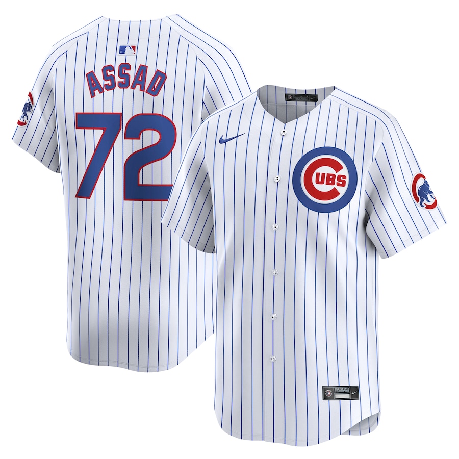 Men's Chicago Cubs Javier Assad Nike White Home Limited Player Jersey - Jersey