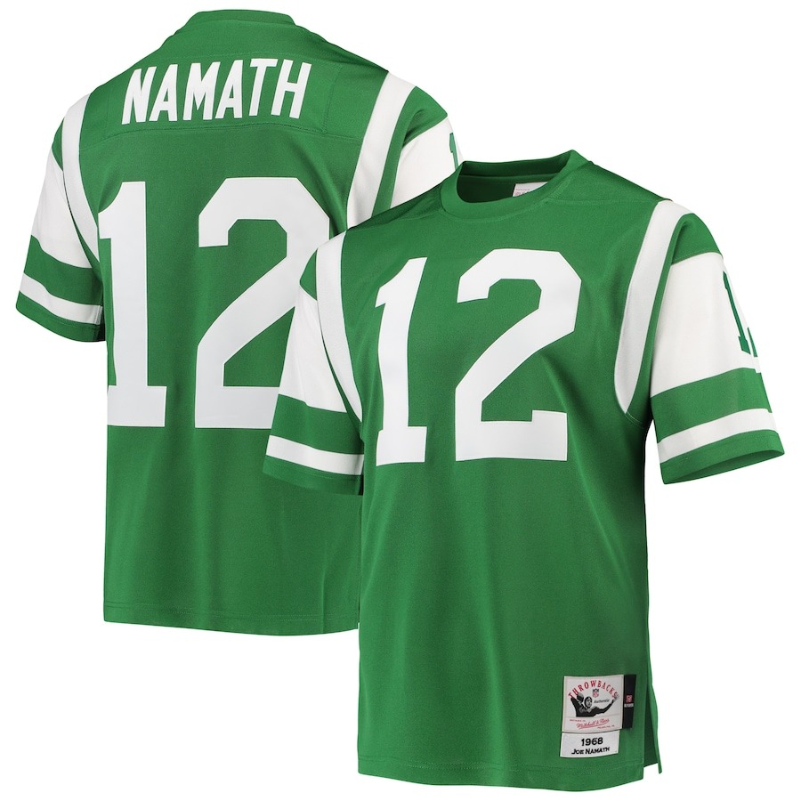 Men's New York Jets 1968 Joe Namath Mitchell & Ness Green Authentic Throwback Retired Player Jersey - Jersey