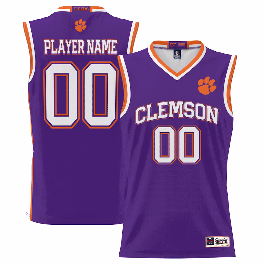 Clemson Tigers GameDay Greats Youth NIL Pick-A-Player Lightweight Basketball Jersey - Purple - Jersey