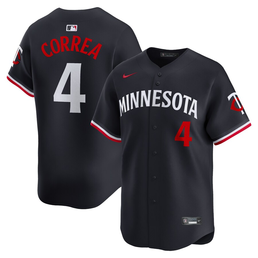 Men's Minnesota Twins Carlos Correa Nike Navy Alternate Limited Player Jersey - Jersey