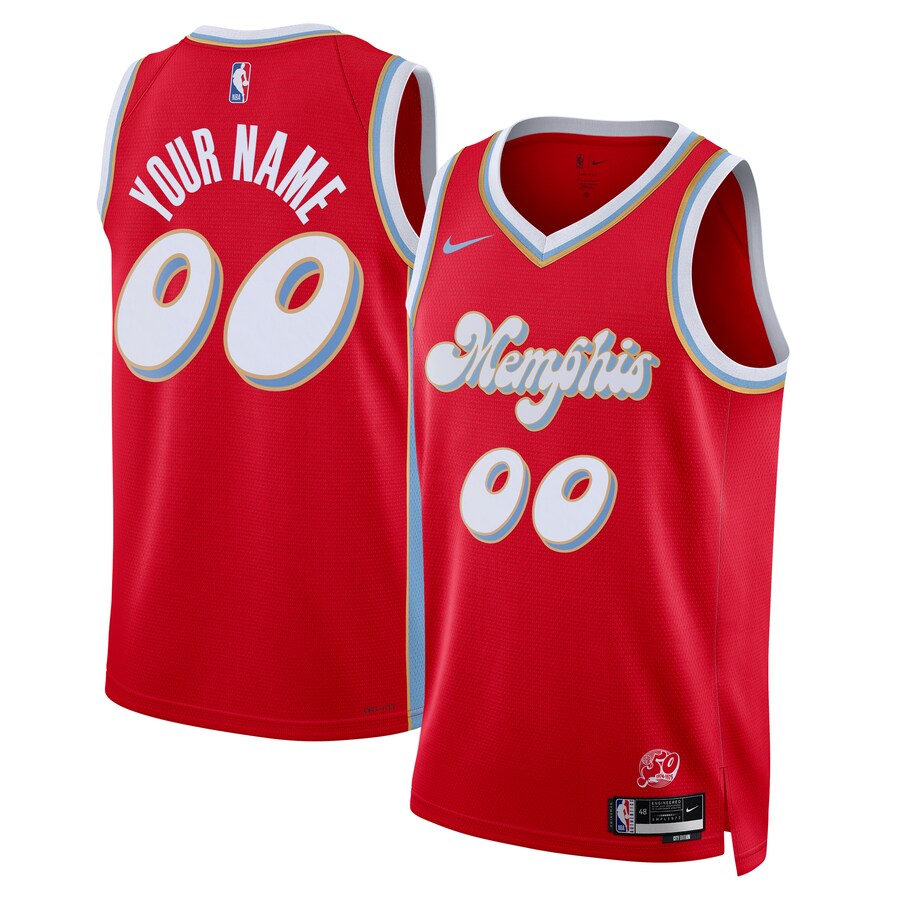 Unisex Memphis Grizzlies Nike Red 2024/25 Custom Swingman Jersey - City Edition - Jersey