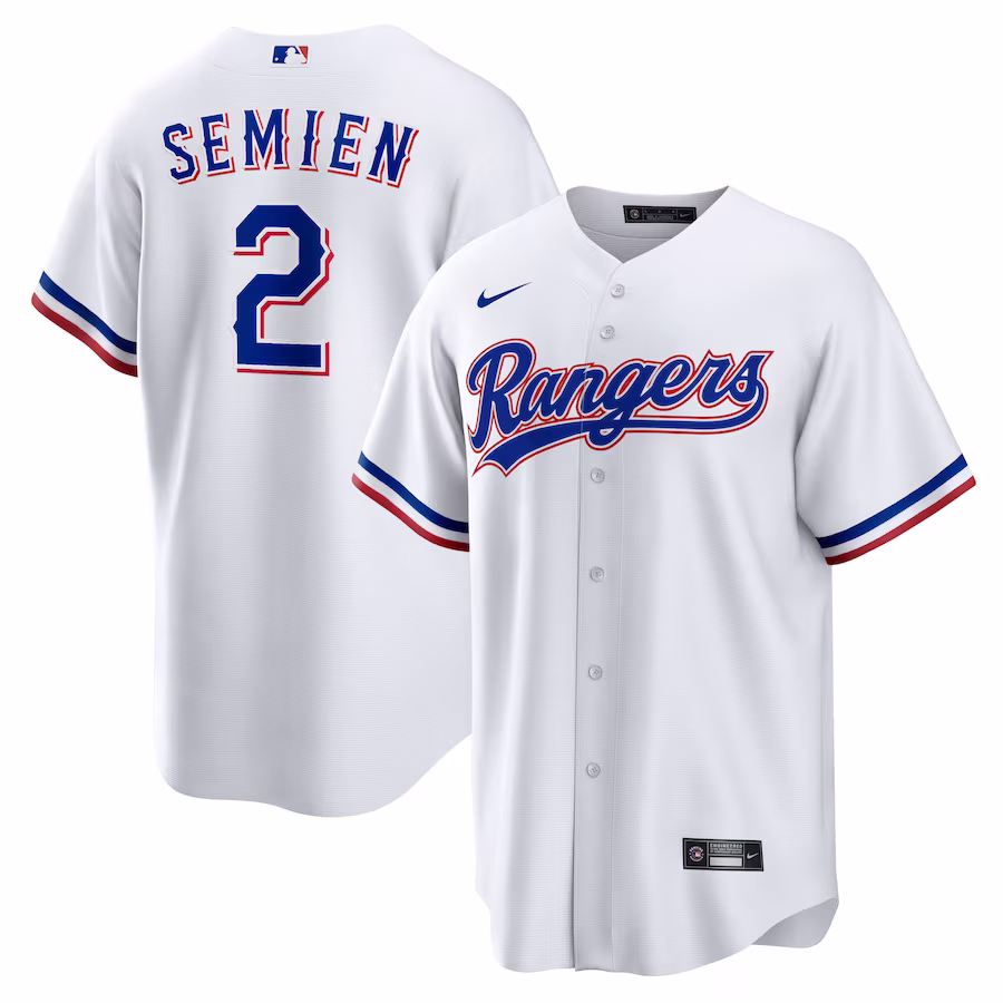 Men's Texas Rangers Marcus Semien Nike White Home Replica Player Jersey - Jersey