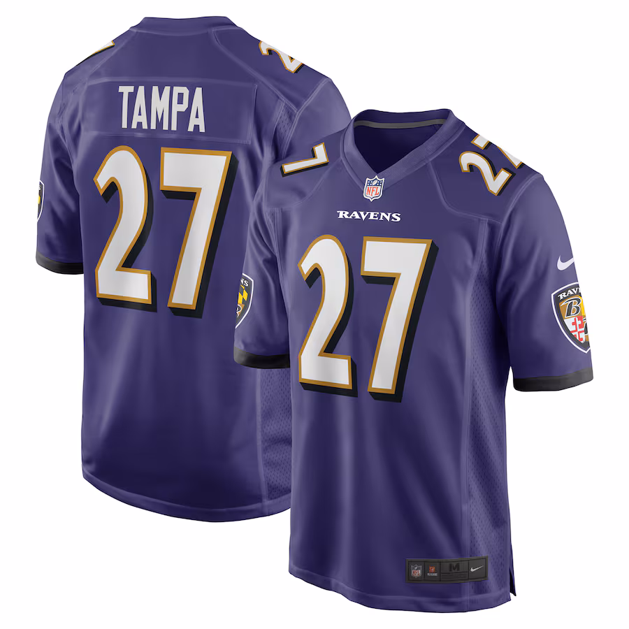 Men's Baltimore Ravens T.J. Tampa Nike Purple Team Game Jersey - Jersey