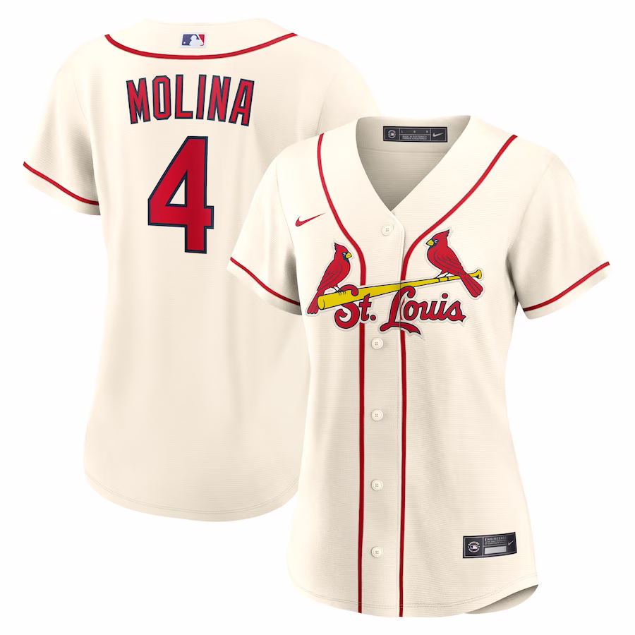 Women's St. Louis Cardinals Yadier Molina Nike Cream Alternate Replica Player Jersey - Jersey