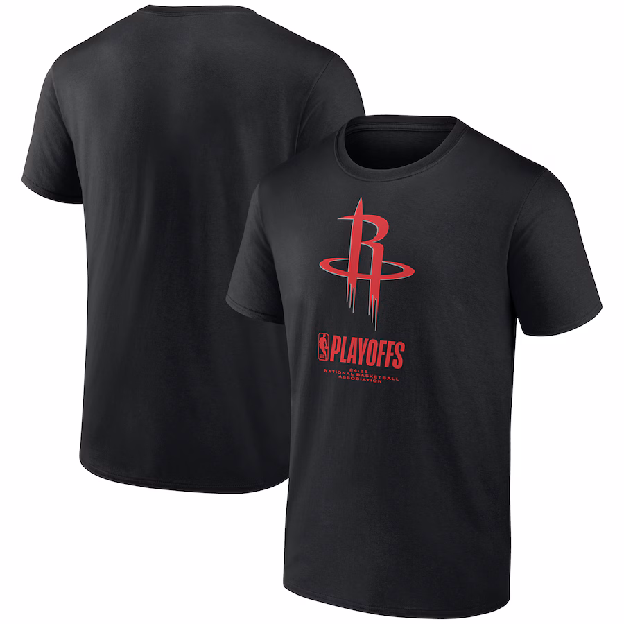 Men's  Houston Rockets Black 2025 NBA Playoffs Alley Oop T-Shirt - Jersey