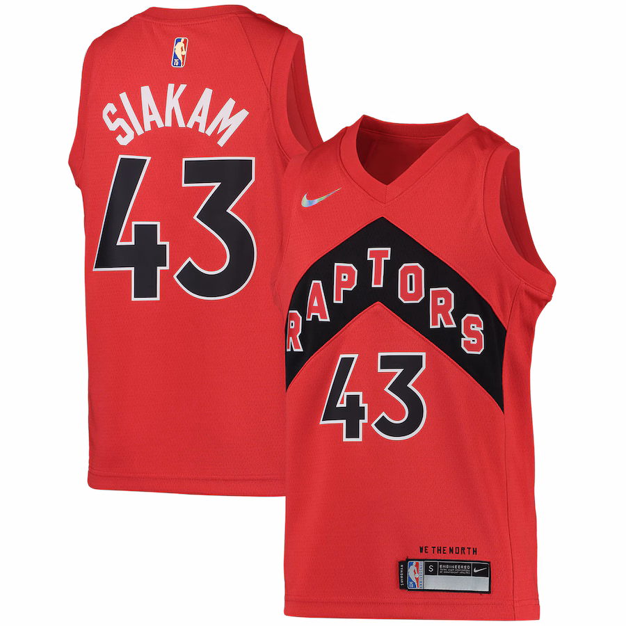Youth Toronto Raptors Pascal Siakam Nike Red 2021/22 Diamond Swingman Jersey - Icon Edition - Jersey