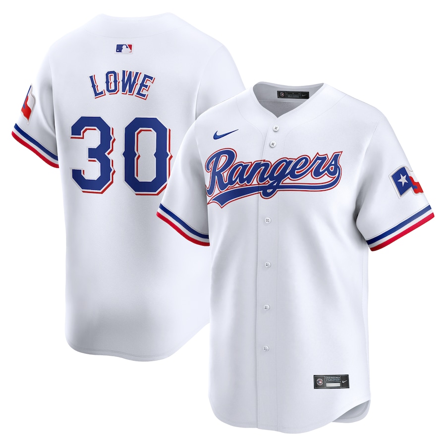 Men's Texas Rangers Nathaniel Lowe Nike White Home Limited Player Jersey - Jersey