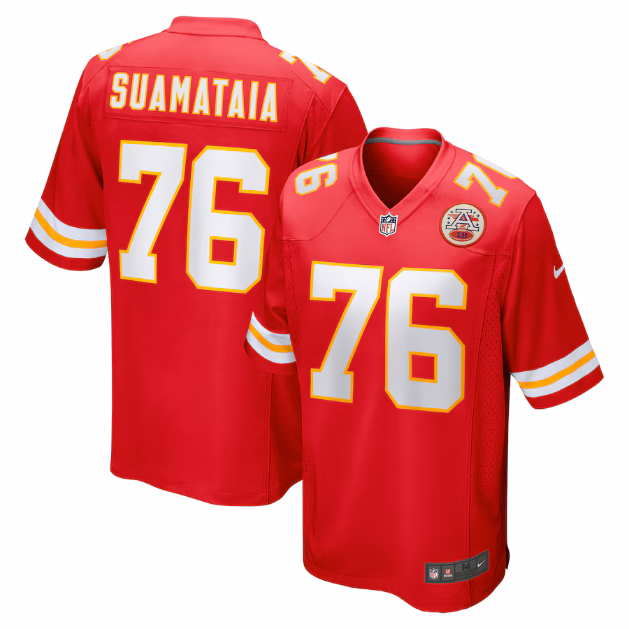 Men's Kansas City Chiefs Kingsley Suamataia Nike Red Game Jersey - Jersey