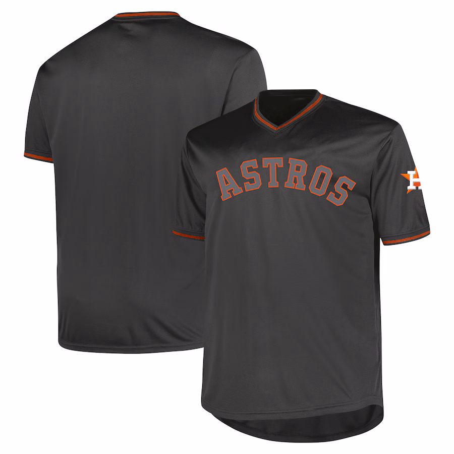 Men's Houston Astros Profile Charcoal Big & Tall Pop Fashion Jersey - Jersey
