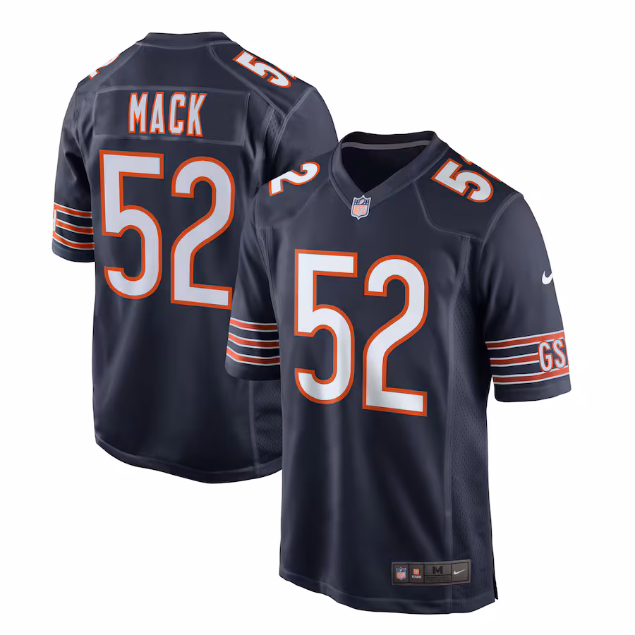 Men's Chicago Bears Khalil Mack Nike Navy Game Player Jersey - Jersey