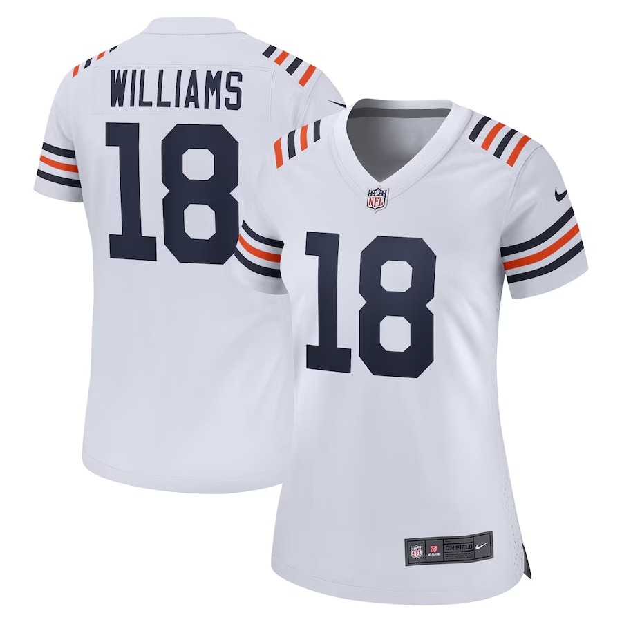 Women's Chicago Bears Caleb Williams Nike White 2nd Alternate Game Player Jersey - Jersey