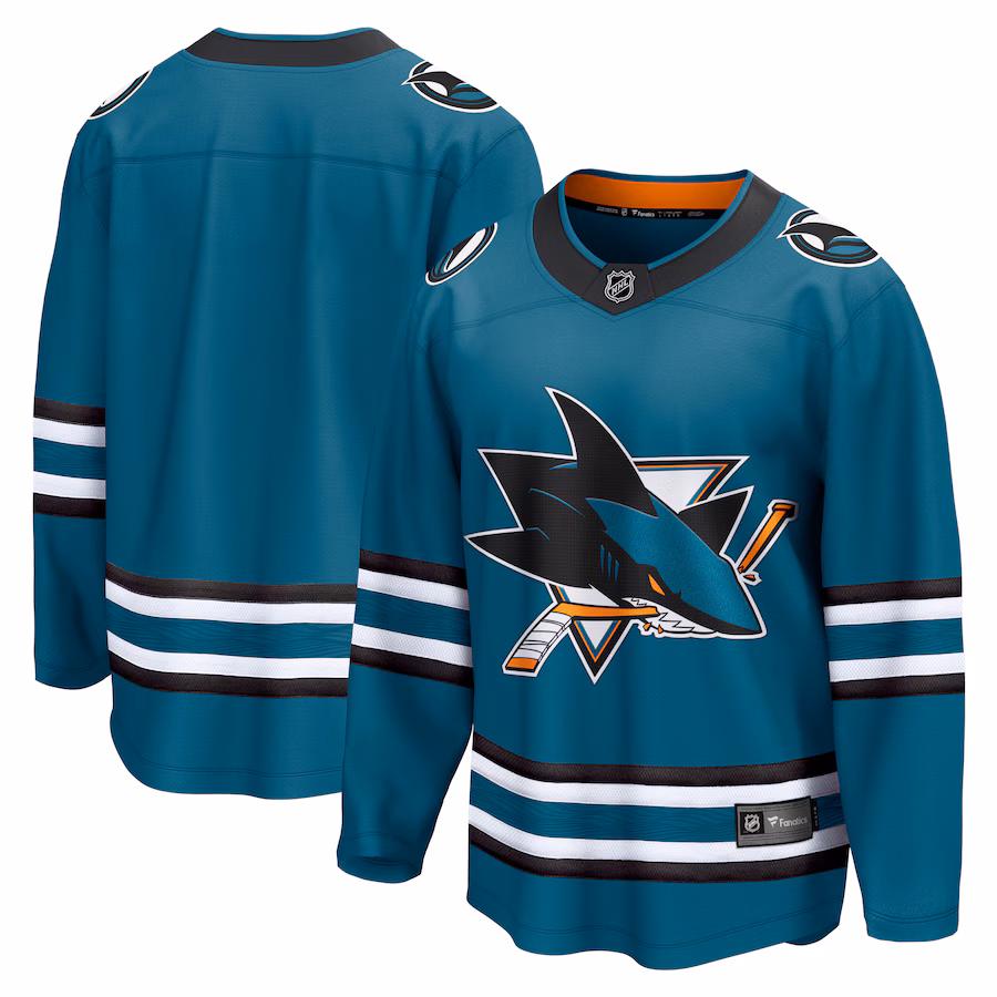 Men's San Jose Sharks Fanatics Teal Home Breakaway Jersey - Jersey