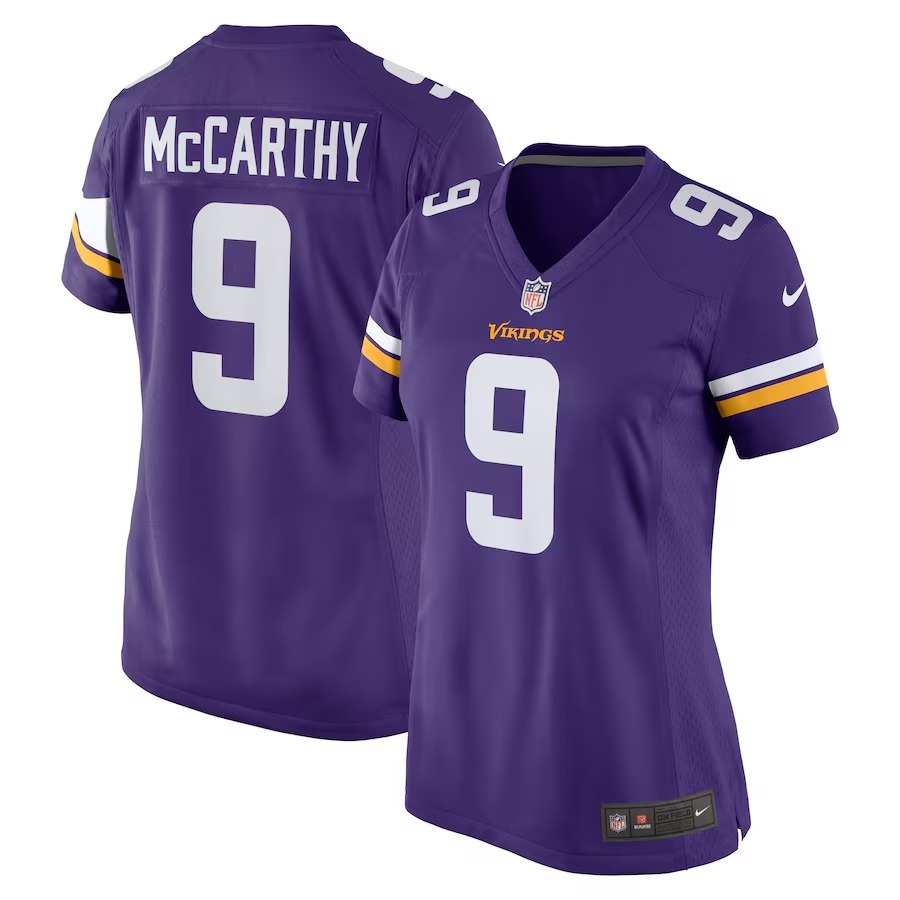 Women's Minnesota Vikings J.J. McCarthy Nike Purple Player Game Jersey - Jersey