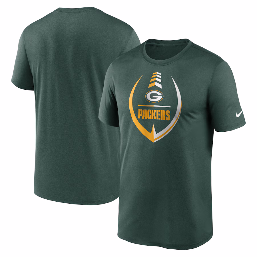 Men's Green Bay Packers Nike Green Icon Legend Performance T-Shirt - Jersey