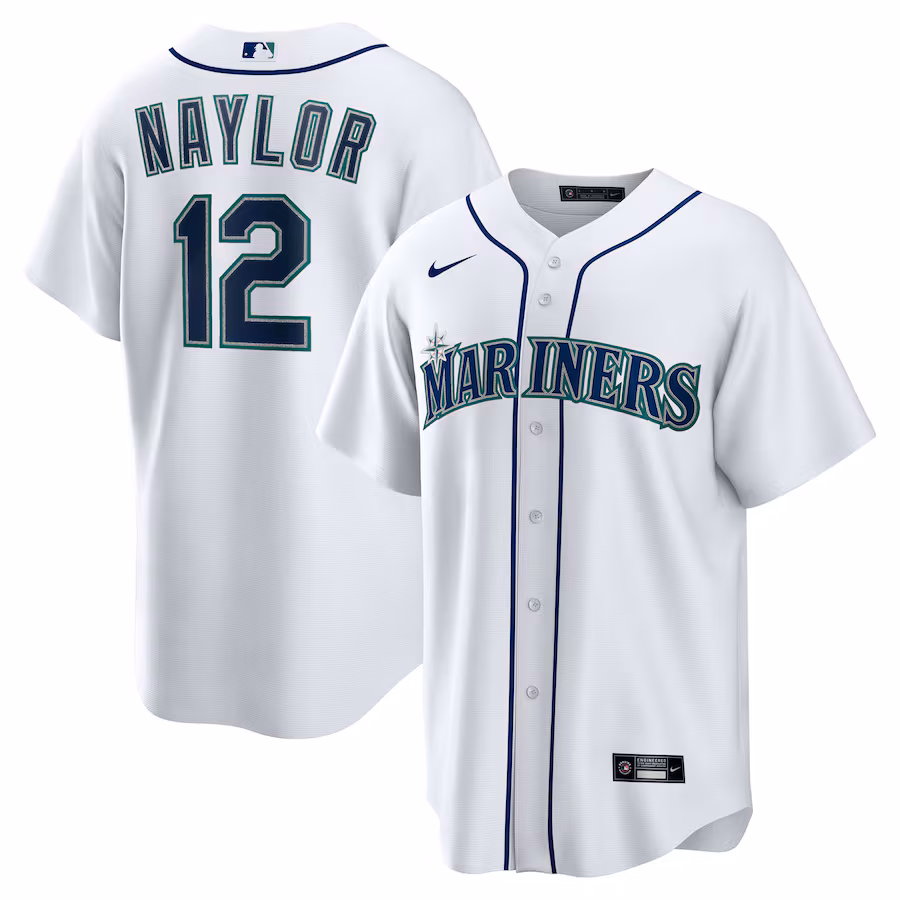 Men's Seattle Mariners Josh Naylor Nike White Home Replica Jersey - Jersey
