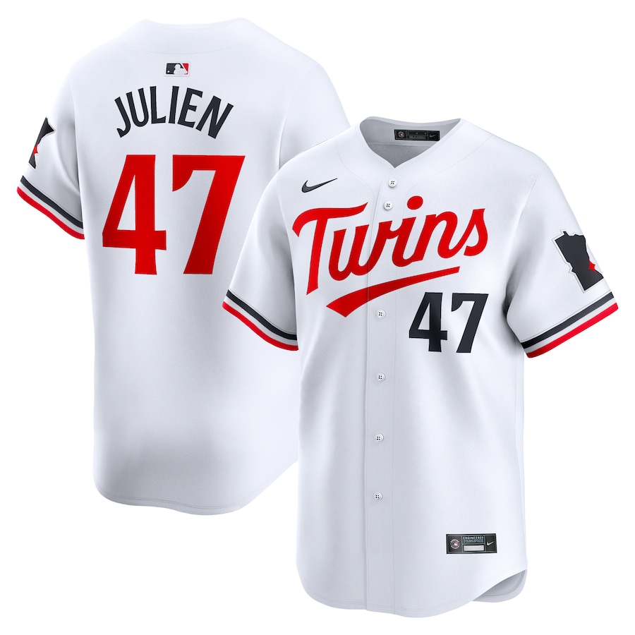Men's Minnesota Twins Edouard Julien Nike White Home Limited Player Jersey - Jersey