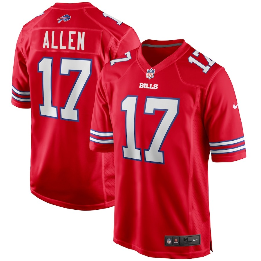 Men's Buffalo Bills Josh Allen Nike Red Alternate Game Jersey - Jersey
