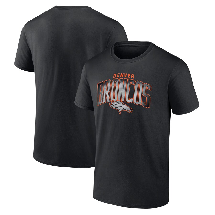 Men's Denver Broncos Black Smoke Arch T-Shirt - Jersey