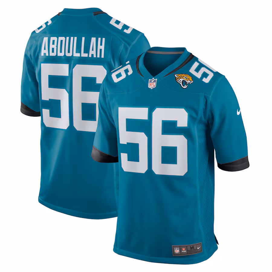 Men's Jacksonville Jaguars Yasir Abdullah Nike  Teal Team Game Jersey - Jersey