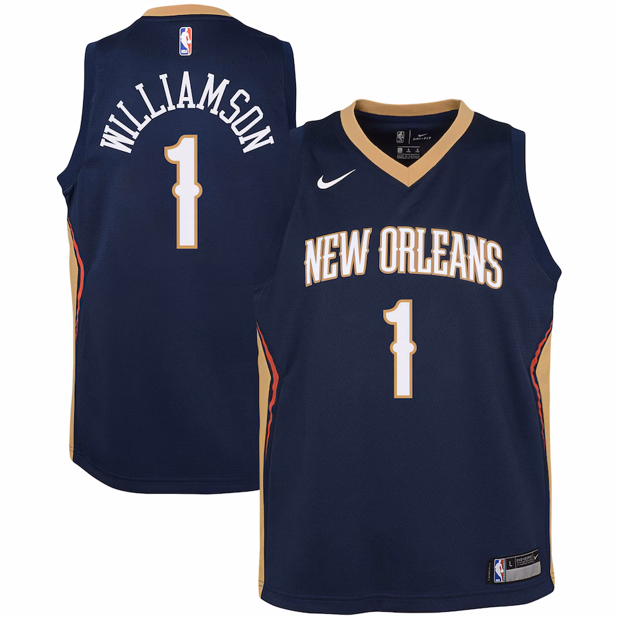 Youth New Orleans Pelicans Zion Williamson Nike Navy Swingman Jersey - Icon Edition - Jersey