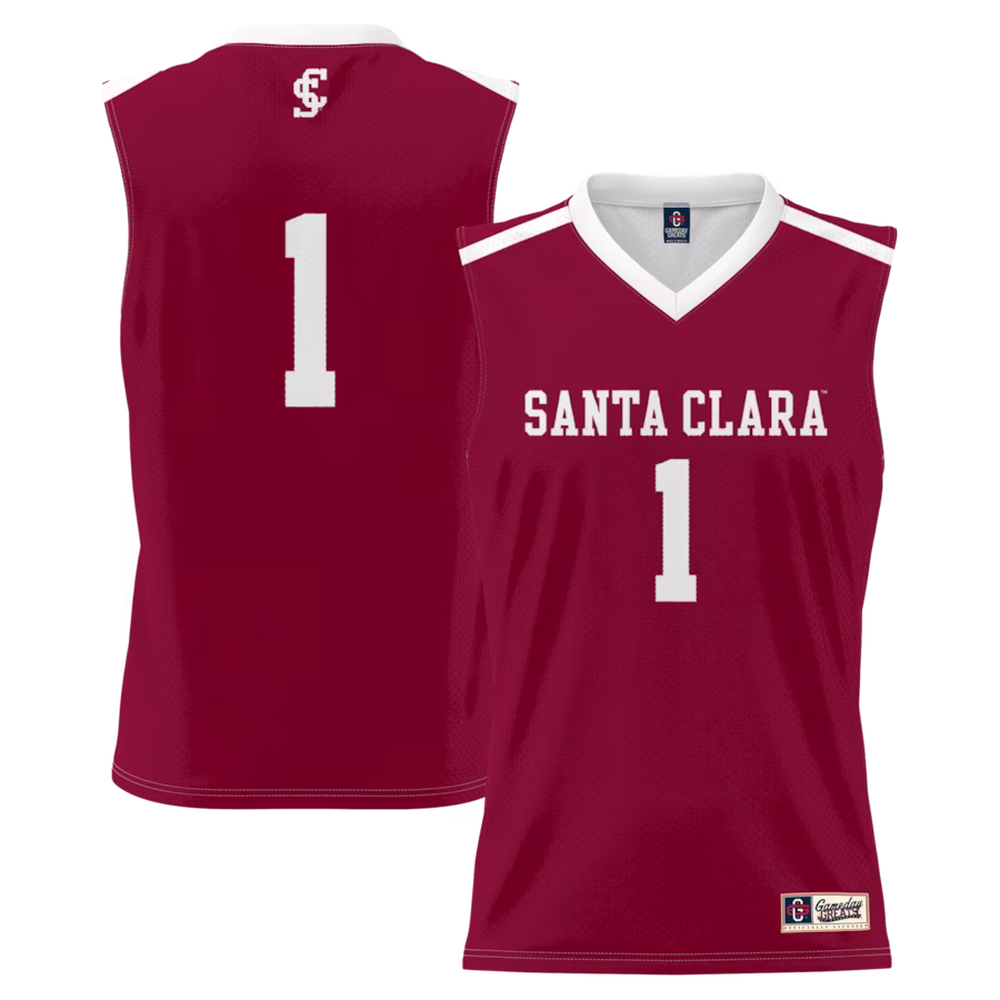 #1 Santa Clara Broncos GameDay Greats Youth Lightweight Basketball Jersey - Maroon - Jersey