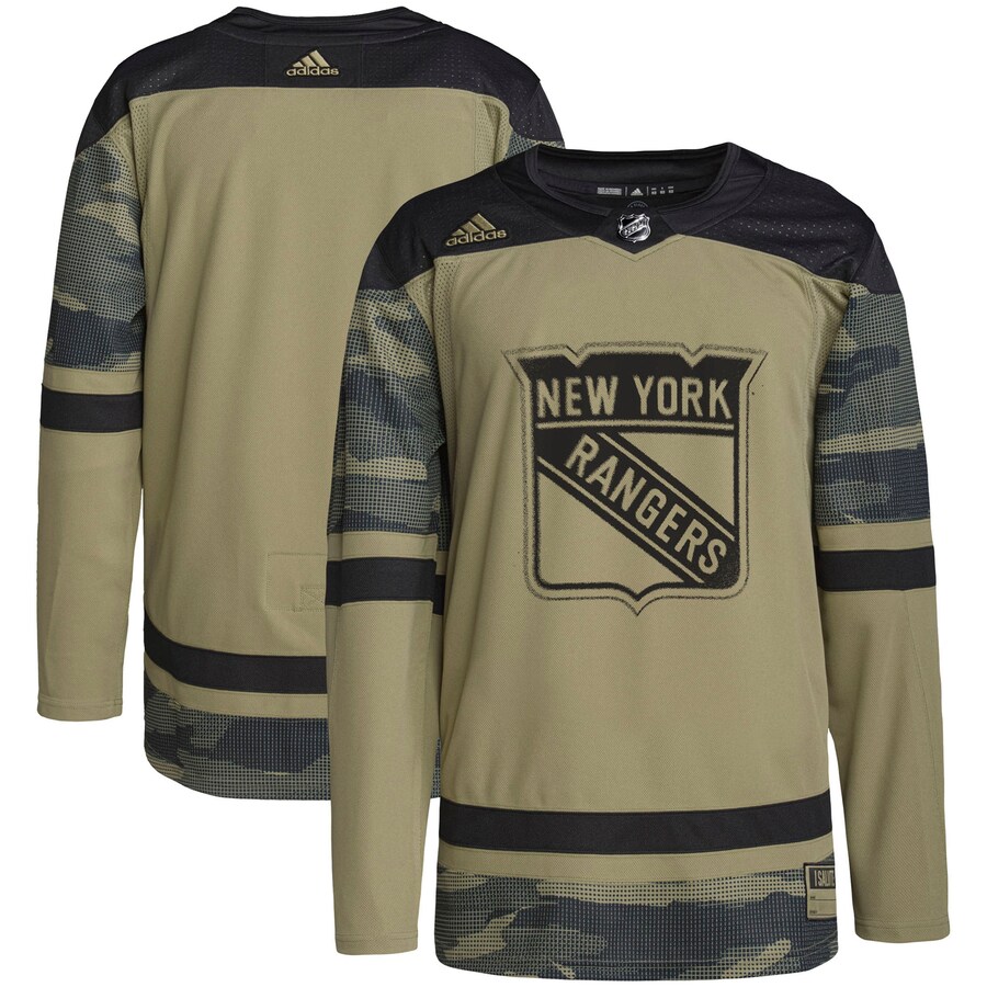 Men's New York Rangers adidas Camo Military Appreciation Team Authentic Practice Jersey - Jersey