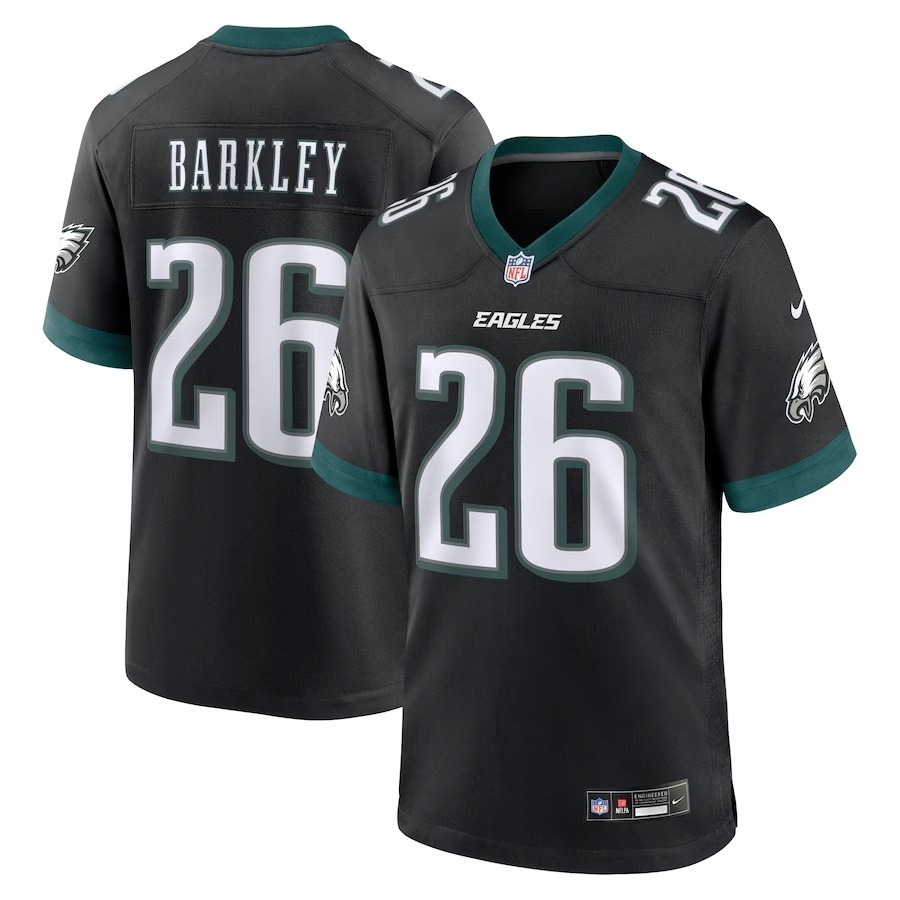 Men's Philadelphia Eagles Saquon Barkley Nike  Black Alternate Game Jersey - Jersey