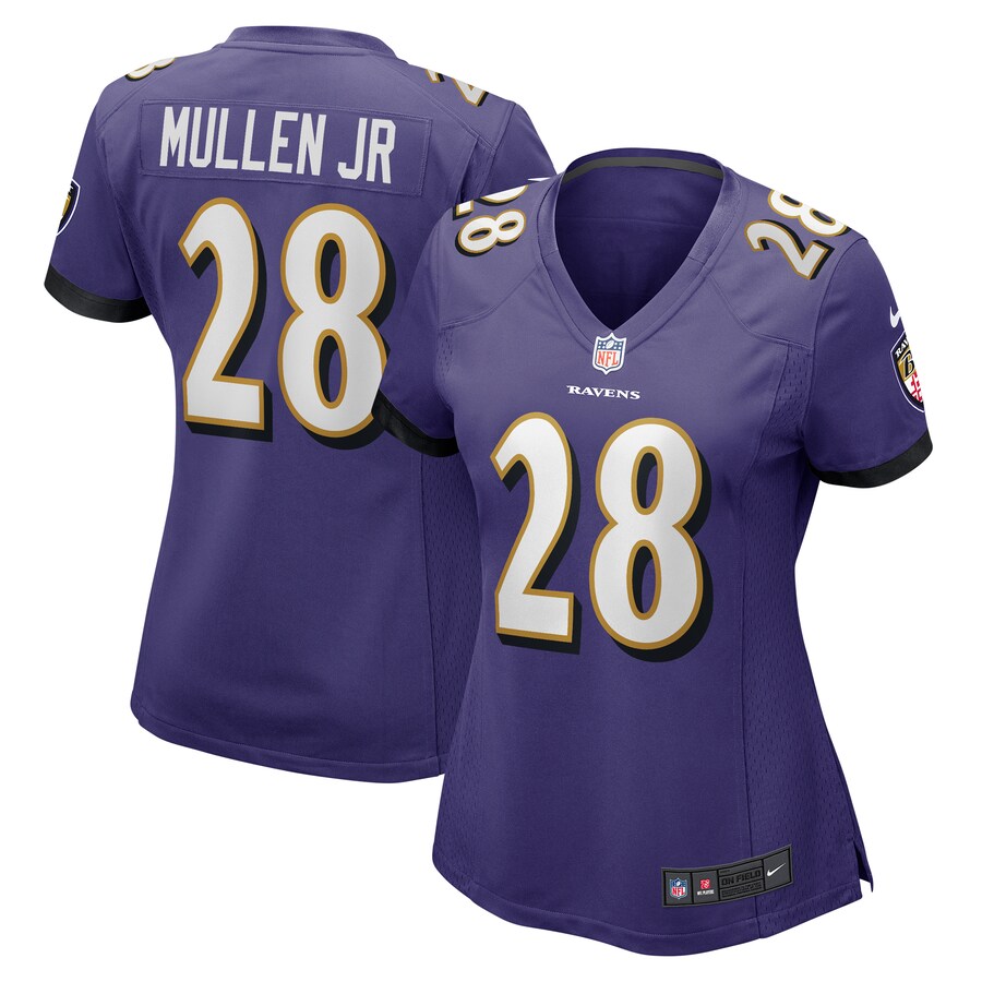 Women's Baltimore Ravens Trayvon Mullen Jr. Nike  Purple Team Game Jersey - Jersey