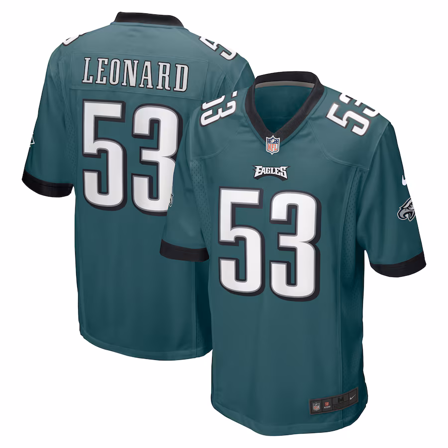Men's Philadelphia Eagles Shaquille Leonard Nike Midnight Green  Game Jersey - Jersey
