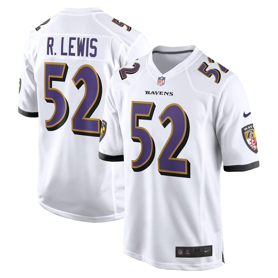 Men's Baltimore Ravens Ray Lewis Nike White Retired Player Game Jersey - Jersey