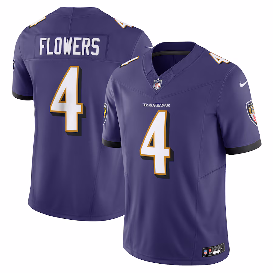 Men's Baltimore Ravens Zay Flowers Nike Purple Vapor F.U.S.E. Limited Jersey - Jersey