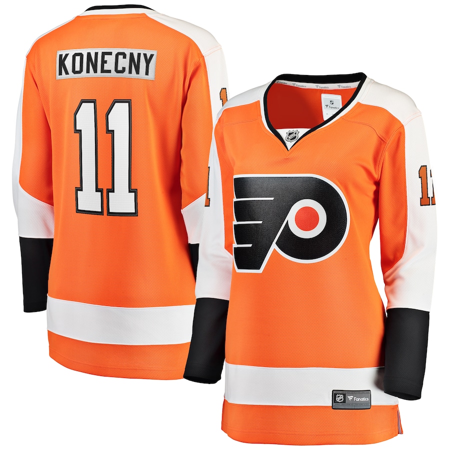 Women's Philadelphia Flyers Travis Konecny Fanatics Branded Orange Home Premier Breakaway Player Jersey - Jersey