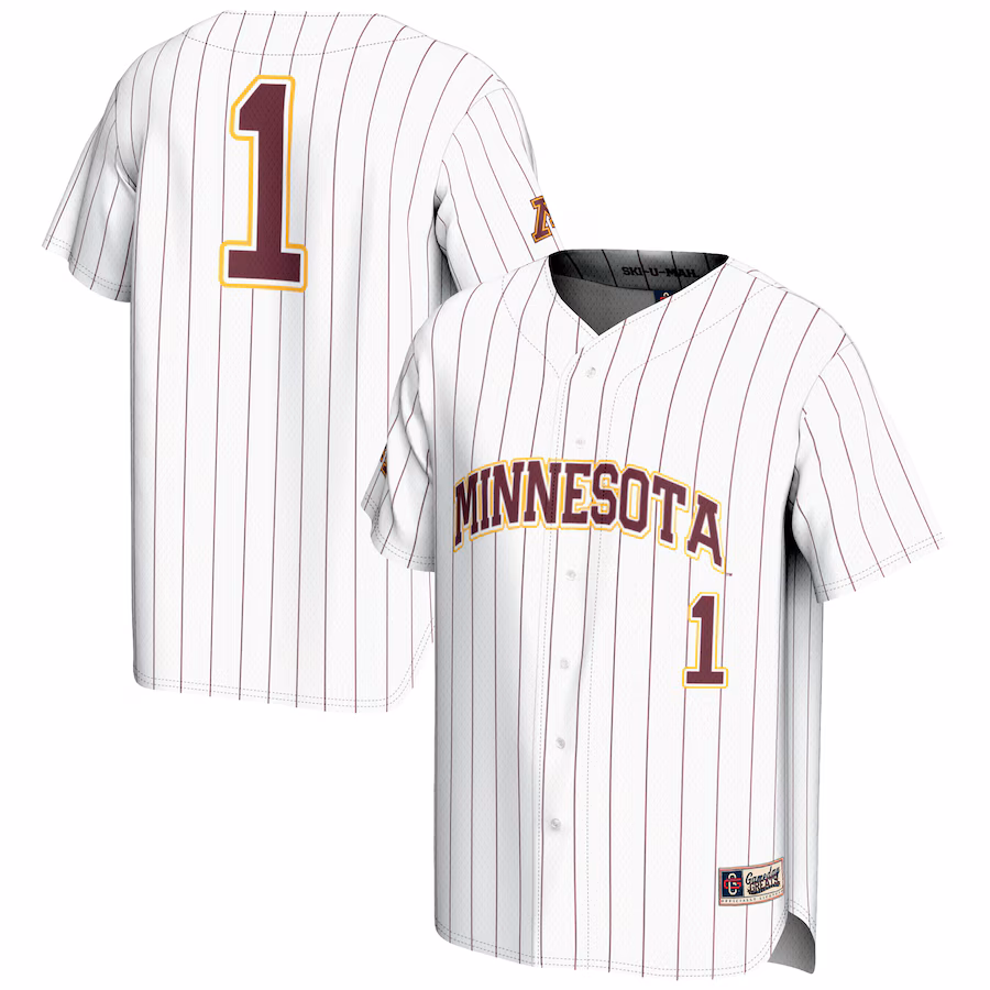 Youth GameDay Greats #1 White Minnesota Golden Gophers Lightweight Baseball Jersey - Jersey
