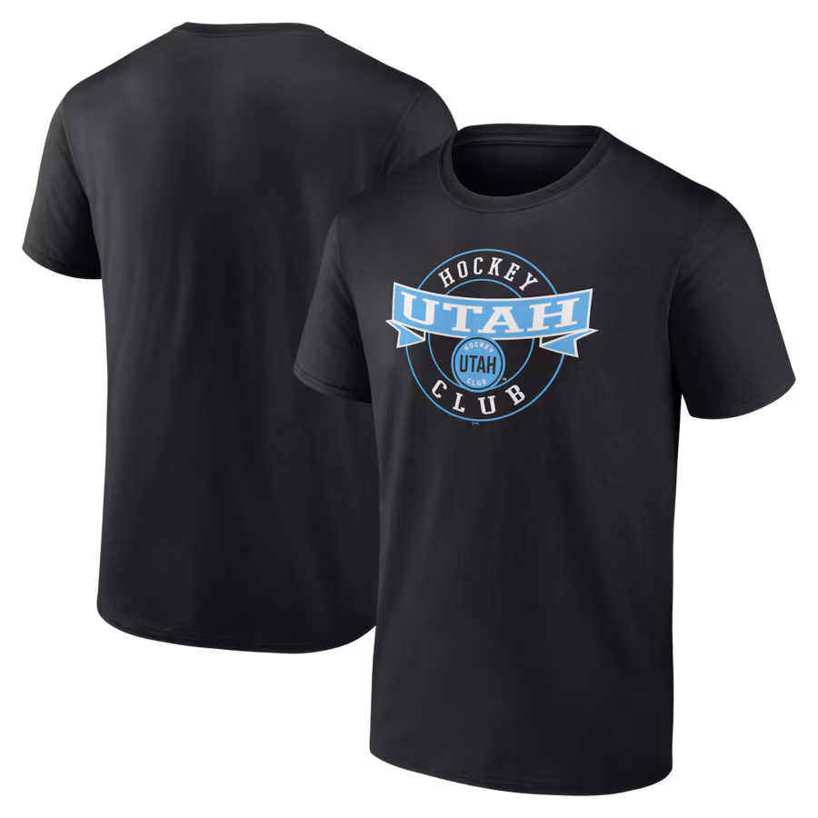 Men's Utah Hockey Club Black Honor Circle T-Shirt - Jersey