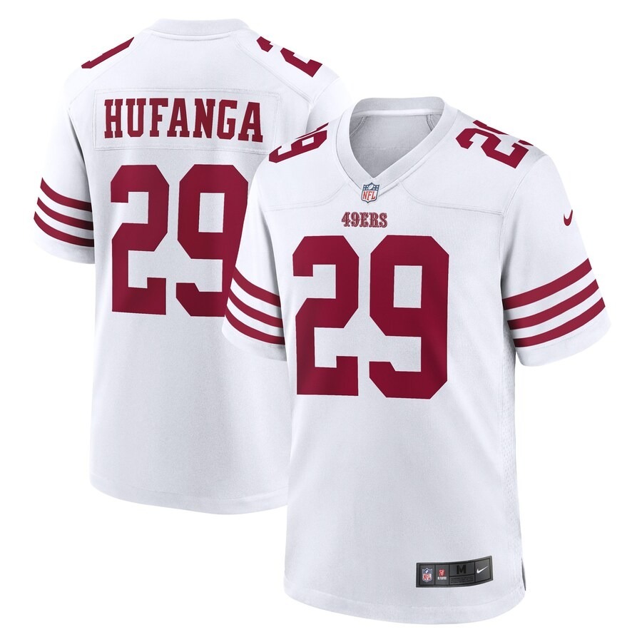 Men's San Francisco 49ers Talanoa Hufanga Nike White Away Game Player Jersey - Jersey