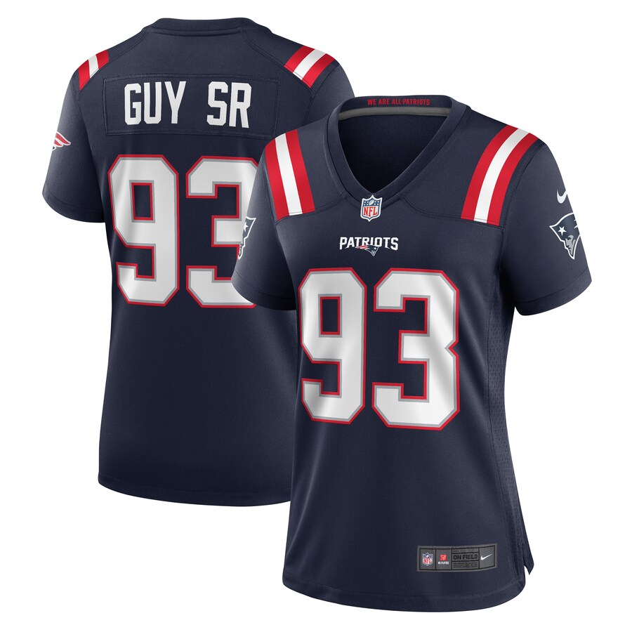 Women's New England Patriots Lawrence Guy Nike  Navy Team Game Jersey - Jersey
