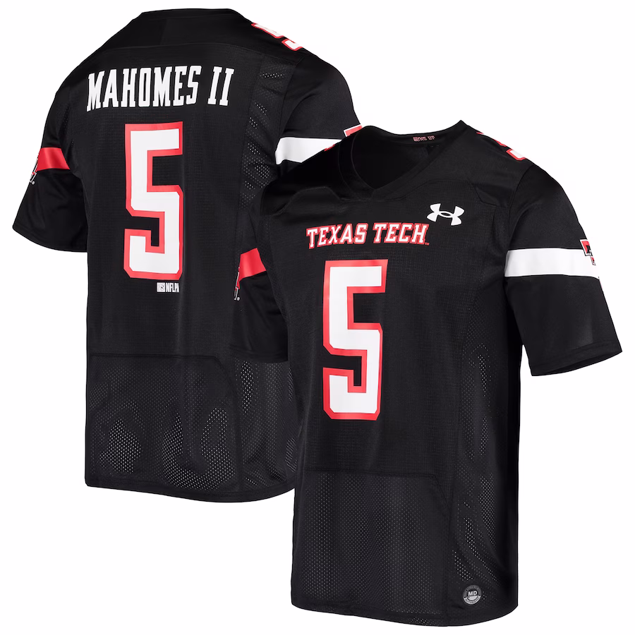 Patrick Mahomes Texas Tech Red Raiders Under Armour Team Replica Alumni Jersey - Black - Jersey